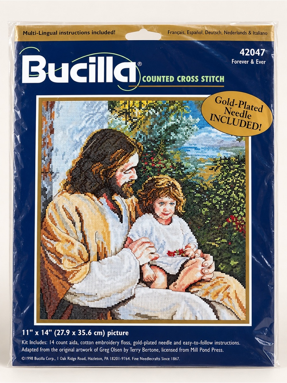 Vintage Bucilla Forever & Ever Cross Stitch Kit 42047 Greg Olsen Sealed